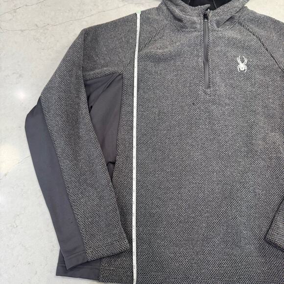 Spyder Boundless Quarter Zip Hoodie Men’s XL Grey Streetwear Cozy Gorpcore - Picture 5 of 16